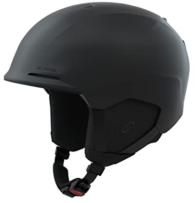 ALPINA BRIX – individuell Verstellbarer Skihelm für Erwachsene, mit herausnehmbaren Innenfutter, besonders stoßabsorbierend - Black matt - M (55-59 cm)