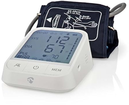 SmartLife Blutdruckmessgerät - Arm - Bluetooth - LCD-Anzeige - 22-42 cm - Anzeige des Stillhaltens/Erkennung des Tragens einer Manschette/Erkennung unregelmäßiger Herzschläge - Weiss