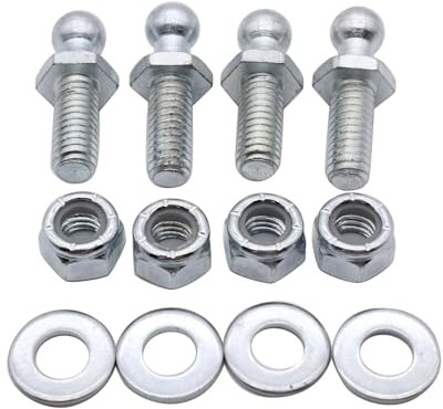 SHLPDFM 4 perni a sfera per molla a gas, portellone posteriore, ammortizzatore, testa sferica 10 mm, filettatura M8 (lunghezza filettatura 19 mm)