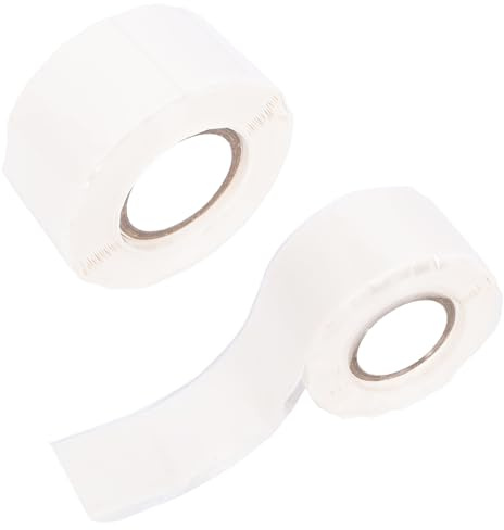Funnytek 2 Rollen Selbstverschweißendes Silikonband, Isolierband Weiß | Hitzebeständig Reparaturband Wasserdicht Dichtband Selbstklebend 2.5mm x 3m für Reparaturen, elektrische Anschlüsse