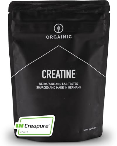 ORGAINIC Creapure Kreatin Monohydrat -100% Reines Creatin - Laborgeprüft | 500g Creatin Monohydrat - Made in Germany - Geschmacksneutral - No Bullshit