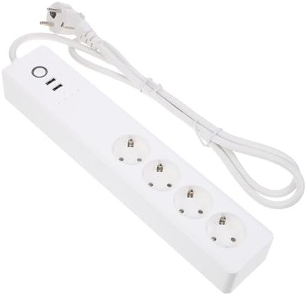 PartyKindom Enchufe Inteligente De Corriente Regleta USB para Cargador De Teléfono para Uso El Hogar o Oficina Extensión De Metros
