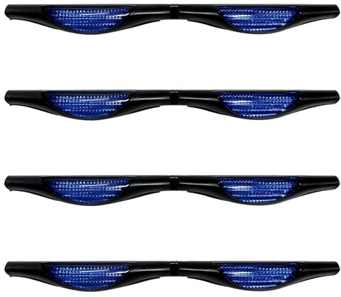 COACOM Paquete de 4 protectores de borde de puerta de coche azules de PVC, tira de protección para puertas, multifuncional, ajuste universal, 20 x 2 x 2 cm, 4 piezas