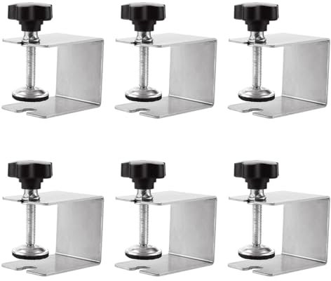 VIDETOL 6 Pièces Acier Inoxydable Serre Joint C, 73 x 50 x 60 mm Robuste Pince C, Réglable Serre Joint Menuisier pour Soudage, Charpentier et Domestique