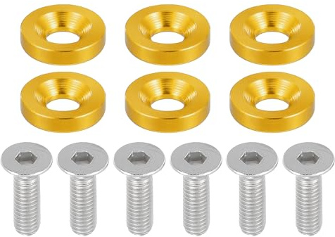 Motoforti Rondelle Di Finitura A Testa Svasata M6x1.0 6 Pezzi Oro Per Moto