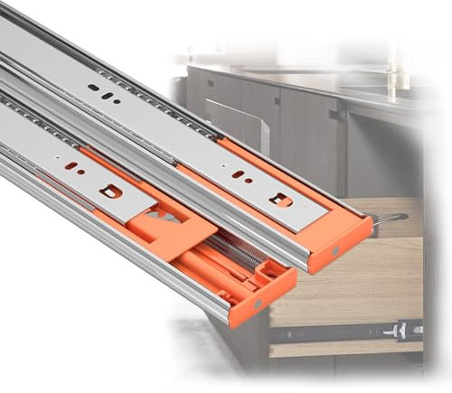 Rieles Para Cajones Guías Para Cajones de Servicio Pesado Guias Correderas Para Cajones Capacidad de Carga de Hasta 100kg Para Cajones de Cocina Y Armario (Size : 20in/50cm)