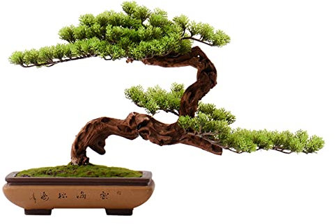 Künstlicher Bonsai-Baum Großer künstlicher Baum mit Keramiktopf, künstliche Begrüßungskiefer, Bonsai-Kunstbaum, Heimdekoration, Simulationsbaum, gefälschte Topf-Grünpflanze, künstliche Pflanze Gefälsc