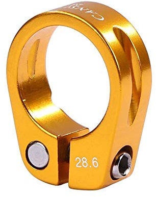 Sattelklemme Legierungsstraße Fahrradsitz Pfostenklemme 28,6 mm / 30mm Sitzrohrklemme Mtb Bike Sattelstützenklemmen Sattelklemme(28.6mm Gold)