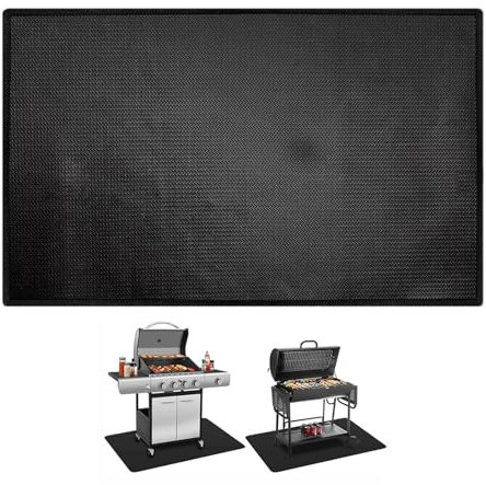 BBQ Grillmatte – Wiederverwendbare Grillmatten, robuste Grillplatte, feuerfeste Grillmatte, antihaftbeschichtet, hitzebeständig und leicht zu reinigen, Grillzubehör für Holzkohlegrill