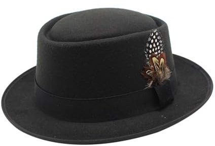 Hut Oktoberfest Herren Outfit Bayerischer Party Trachtenhut Grau mit Feder und Hutband Fendora Filzhut Tracht Karneval Oktoberfest Fasching Volksfest Hüttenparty Bayern Tiroler Hüte
