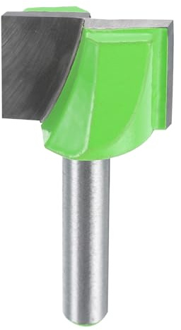 sourcing map Oberfräsen-Bit, 1/4-Zoll-Schaft, Hartmetallbestückt, Spoilboard-Oberflächen-Hobelfräser, CNC-Fräs-Bit für Plattenabflachung, Holzbearbeitung, 22 mm Durchmesser, 16 mm Tiefe