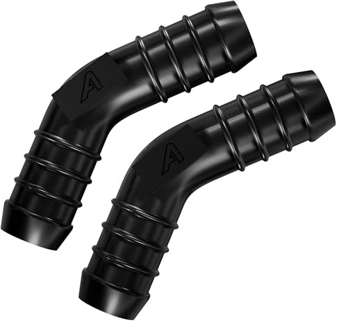 2 Pack - 40mm (1.5 Inch) 45 Degree Pipe Elbow Connector Pond Water Garden Silicone Hose