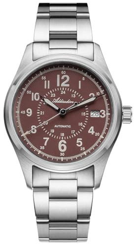 ADDIESDIVE Orologio Automatico da Uomo, Vetro Zaffiro, Movimento NH35A, Impermeabile 200 M, Lume BGW9, Quadrante Marrone Opaco