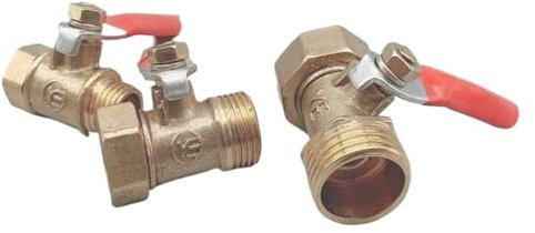 Brass Pipe FittingBrass Small Ball Valve 1/8 1/4'' 3/8'' 1/2'' Female/Male Thread Brass Valve Connector Joint Copper Pipe Fitting Coupler Adapter Metal Plumbing Pipe Fittings Accessories(1/4)(1/2)