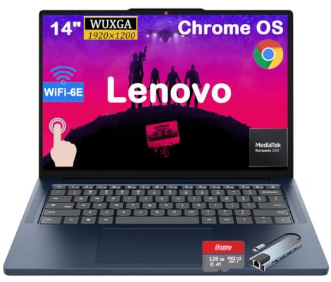 Lenovo Chromebook FHD da 15,6, laptop IdeaPad 3i, Intel Celeron N4500, 4 GB di RAM, 192 GB di memoria (64 GB eMMC + 5ave 128 GB di memoria flash), webcam, HDMI, Bluetooth, Chrome OS, grigio artico