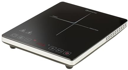 Sommertal Plaque à induction 1 plaque 2000 W – Design super fin, portable, jusqu'à 240 °C, minuterie 4 h, commande tactile, plaque à induction simple, plaque à induction, plaque à induction