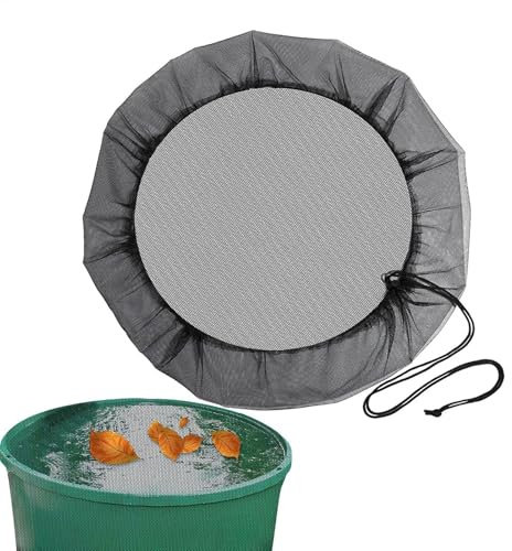 Barril de lluvia, atrapador de agua de jardín, cubierta de malla, fácil de usar, ligera/resistente, 95 cm/37.4 pulgadas; 60 cm/23.6 pulgadas, para el hogar, patio trasero