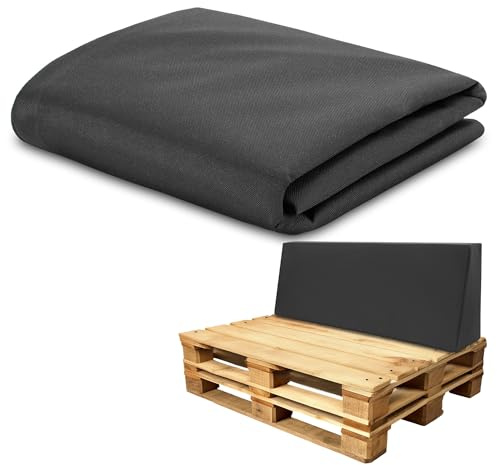 Amazinggirl Bezug für Schaumstoffplatte Palettenkissen Keilkissen Bodenmatratze Bezug: 120x40 cm - Ideal für Palettenmöbel & Bett Zertifikat Oeko-Tex Graphit