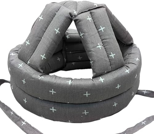 XCSJ Casque De Protection Souple pour Personnes Âgées,Réglable, pour Personnes Âgées, Respirant, Casque Protection Anti-Chute,Convient Au Tour De Tête 20.9-27.5in(Gris 2)