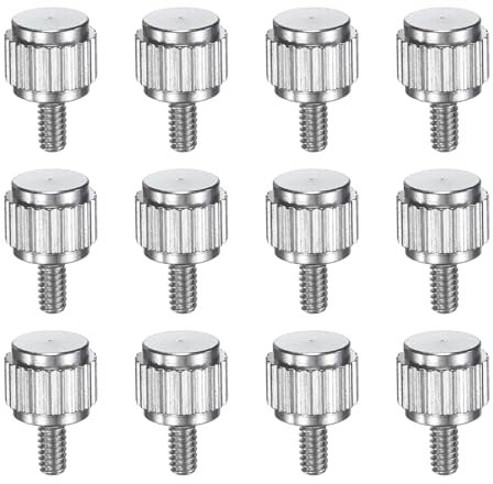 QUARKZMAN 12 viti per pollice zigrinate, M2 x 4 mm, in acciaio inox, rotonde a testa piatta per utensili di misurazione, accessori per strumenti, colore argento