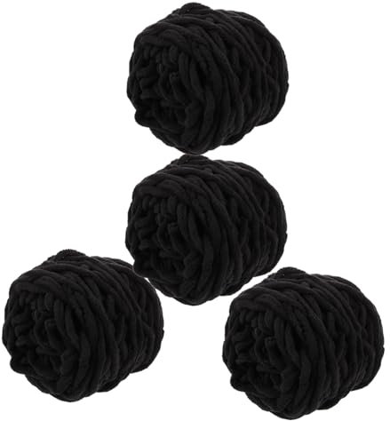 NUOBESTY 4 Rollen Dickes Strickgarn für Pullover Schals Mützen Decken Weiches Baumwollgarn Mehrzweckgarn für Selbstgemacht Projekte