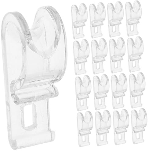 Holibanna 20piezas Gancho De Posicionamiento De Cortina Transparente Clips para Cortinas Enrollables y Verticales Fácil De Instalar para Cadenas Romanas