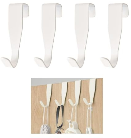 Xianjuun 4er Tür und Fensterhaken zum Einhängen weiß Dekohaken Kleiderhaken TürhängerTürhaken 2x2x4cm ﻿