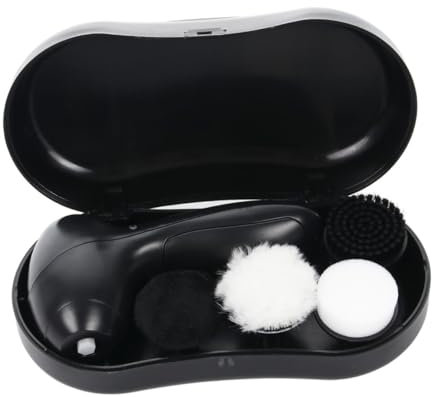 Holibanna 1ensemble Kit De Nettoyage Brillance pour Chaussures Électrique Brosse à Chaussures Portable Cuir Outil De Soins Noir Accessoires Couleur Aléatoire