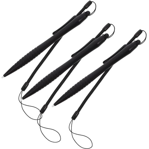 Yardenfun 3pièces Stylets Capacitifs avec Pointes Stylet Et Sangles à Ressort pour Ordinateur Et Téléphone Portable Porte-clés Extensible avec Cordon Anti-Perte pour Tablette