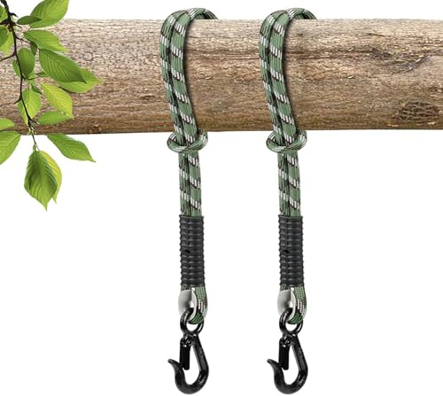 Yyiwhmy gunga, gungfäste rep hängmatteremmar gunga fäste trädgunga med 2 karbinhakar, polyesterfäste för gunga, rymmer upp till 453 kg (2 st., 65 cm)