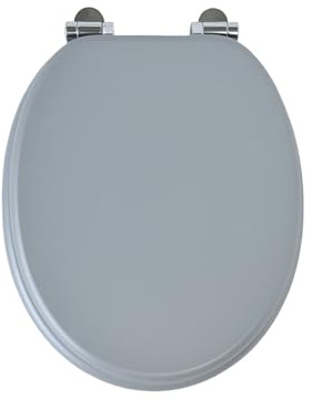 SINOBATH D-Förmiger Premium-Duroplast Toilettensitz mit Edelstahl-Scharnieren & Sanftschließ-Funktion (Weiß)