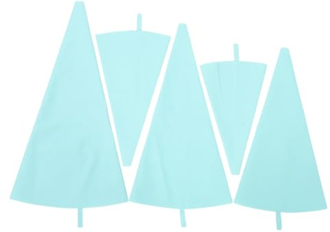 Toyvian 5 Pezzi Poche da Pasticcere in Silicone Riutilizzabili Antiscivolo Sacchetti per Decorazione Dolci Biscotti e Cupcake Facili da Pulire per Feste e Occasioni Speciali