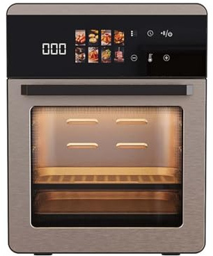 Friggere ad aria a grande capacità 20L, friggitrice elettrica multifunzionale con finestra visibile, touch screen intelligente, cottura senza olio per uso domestico