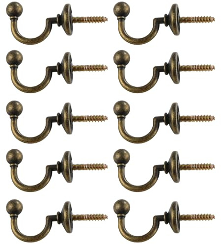 10 PCS Curtain Tie Backs Hooks, U Shaped Curtain Hooks Wall Durable Tie Backs for Curtains, Modern Simple Suitable for Home Fixing Clothes Hangers Curtains Cabinets