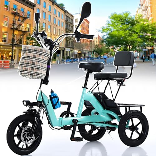 Electric Tricycle for Adults - Foldable Commuter with Three Modes, 20km/h Speed, 45km Range, 200kg Load, Portable Travel Solution