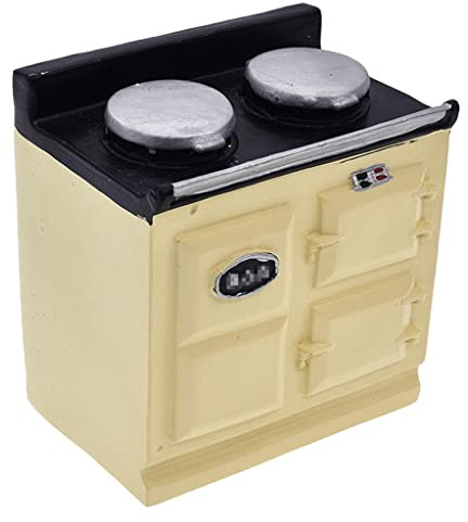 HuadaXtai Miniatures Maison de Poupée Meuble Cuisine Four Porte Résine Fonctionnelle Adaptée aux Créateurs Collectionneurs Enfants Fêtes Anniversaires, blanc laiteux