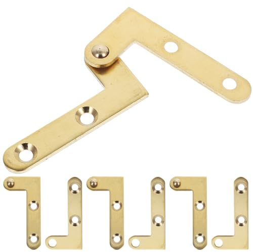 Alipis 4 Set Cerniere a Perno in Rame per Porte Nascoste Cerniera Nascosta Girevole a 360 Gradi per Porte in Legno e Alluminio Ferramenta Pivotante Silenziosa per Armadi e Finestre