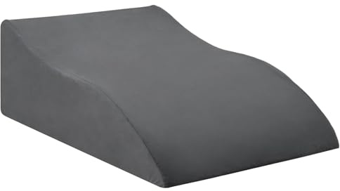 vidaXL Almohada para Piernas Gris 68 x 41 x 21 cm Espuma PU, Cojín para piernas, Soporte ergonómico, diseño Moderno, Comodidad para casa, Relax, Rodillas