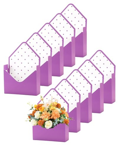 Scatola Regalo a Forma di Busta per Fiori 10 Pezzi Con Piegatura Elegante | Confezione per Composizioni Floreali per Ricorrenze Per Madre, Fidanzata, Per Incarto, Compleanno E Festa D