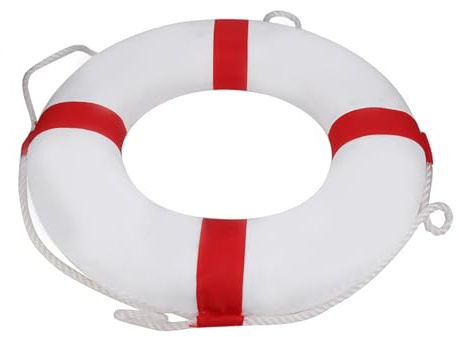 HEEPDD Livboj, Högdensitetsskum Poolring med Oxford-tygkant och Nylonrep, Hopfällbar Bärbar Design för Vuxenbruk i Beach Boat River (M 25,5 cm/10,04 tum i diameter))