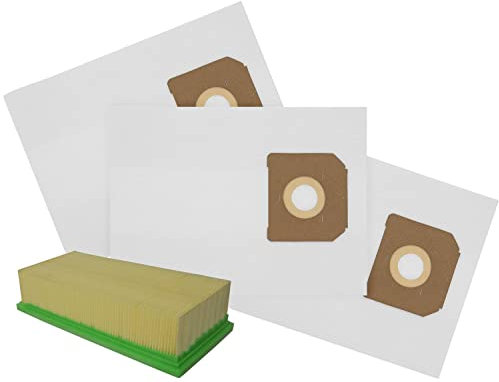 3X 6-Layered Reinforced Bags for Construction dust (spackling Compound, Gypsum, etc.) for DeWalt D27901, D27902 + Filter