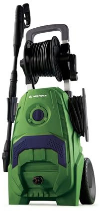Yard Force EW U15 2000W High Pressure Washer – 150 Bar Powerful Jet Clean, 450 L/H Flow, Telescopic Handle & Wheels, On‑Board Storage, Hose Reel & Complete Accessory Kit for Car, Patio & Driveway
