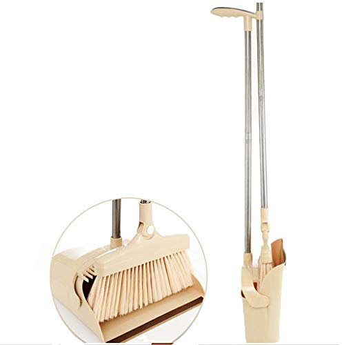 NLIAN- Ensemble de Balayette et Pelle À Balai, 93cm Long Manche Pelle À Poussière Verticale Avec Brosse À Long Manche Pour Bureau À Domicile Cuisine Sans Plier