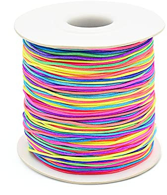 45 m Perlenkordel, Kordel, Schnur für Regenbogenperlen, für die Herstellung von Halsketten, Schmuckherstellung, handgefertigter Schmuck