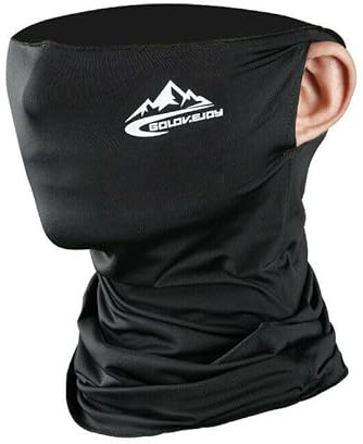 LANKOU NEW Bandana Face Mask Neck Warmer Scarf Tube Gaiter Snood Balaclava Comfortable (Black)