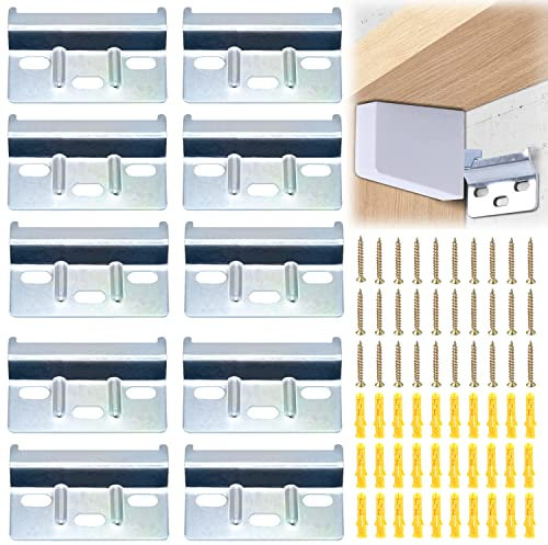 Trägerplatte Schrankaufhänger 60 mm Aufhängeschiene 10 PCS Metall Verzinkt Wand-Befestigung Schrankaufhängeschiene mit Schlagdübel für Hängeschrank Montageschiene
