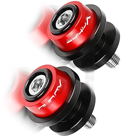 COERSD Motos Accesorios para KYMCO XCITING S 400 S400 X-CITING 250 300 400 500 400i 250i 300i 350i Motocicleta Basculante Carretes Soporte Deslizante Tornillo 6M (Color : 6MM Red)