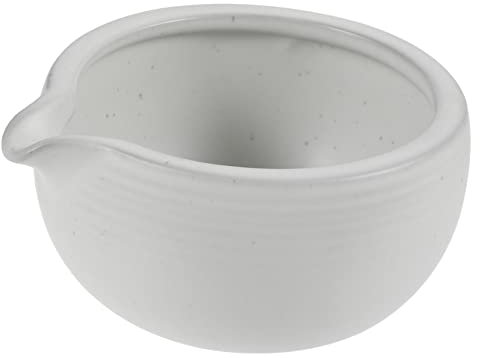 Uonlytech Japanische Matcha-Schale Keramik Teezeremonie Matcha-Schüssel Keramik Traditionelle Matcha-Schale Keramik-Matcha-Schüssel Mit Ausguss Weiße Keramik Ru-Ofen Matcha-Schale