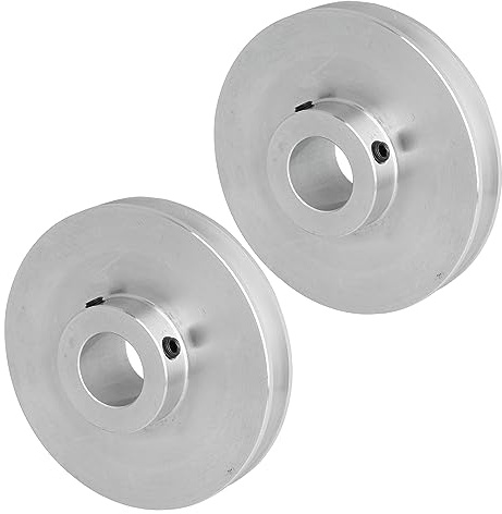 CNBTR 2 Stück Keilriemenscheibe, einzelne Nut-Riemenscheibe, 1,4 cm Bohrung für 3–5 mm PU-Rundriemen