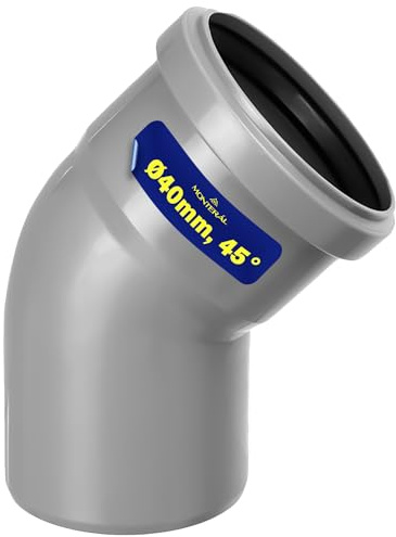 Bogen Abflussrohr 45 Grad Ø40mm Polypropylen - Garantie 10 Jahre - MONTERAL
